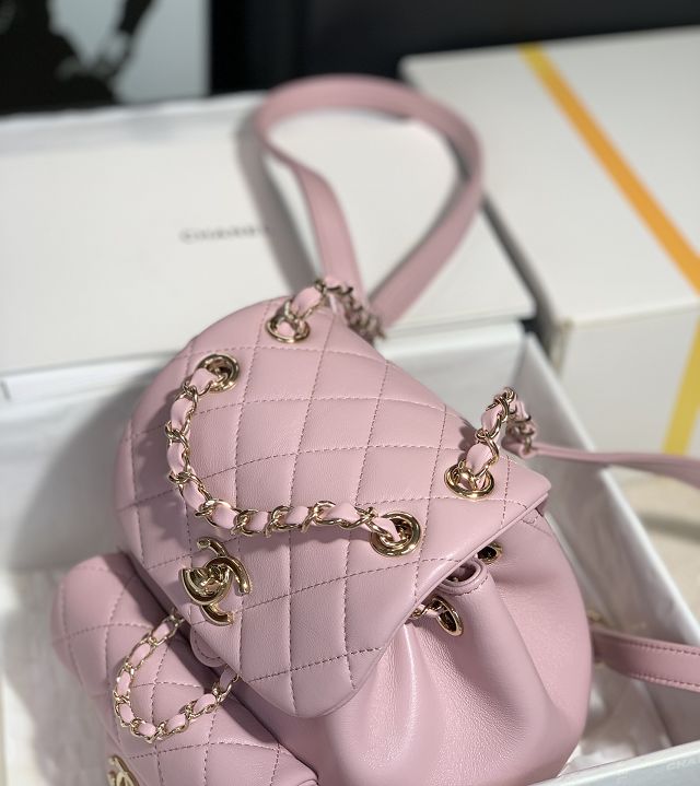CC original lambskin mini backpack AS2908 pink