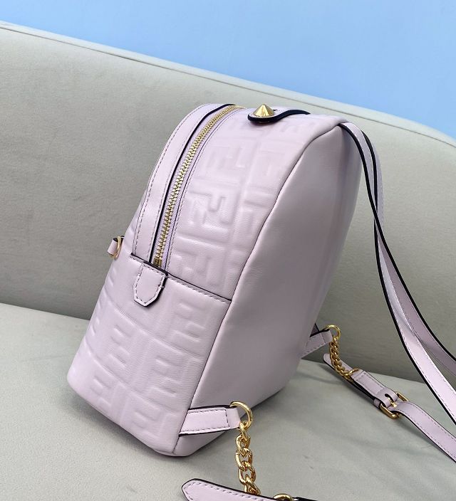 Fendi original calfskin mini backpack 8BZ038 light purple