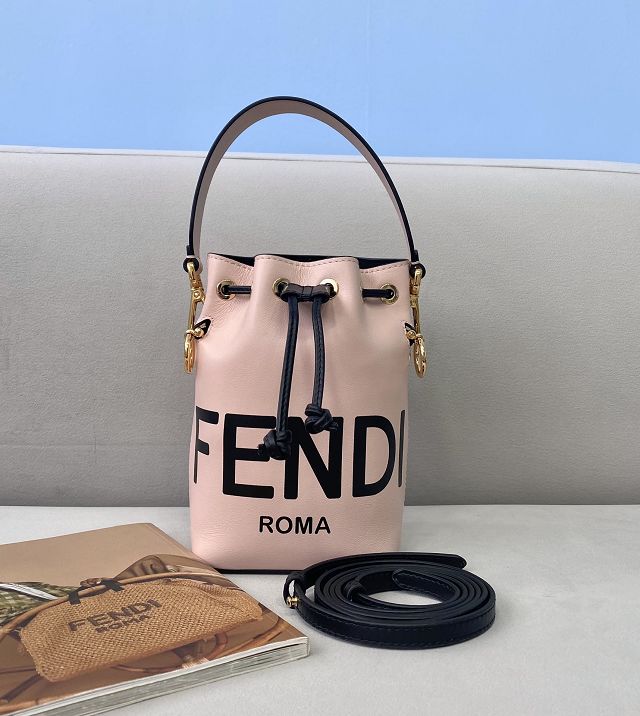 Fendi original calfskin small mon tresor bucket bag 8BS010 pink