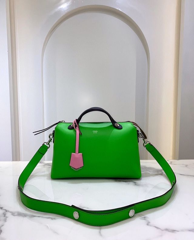 Fendi original calfskin medium by the way boston bag 8BL146 green