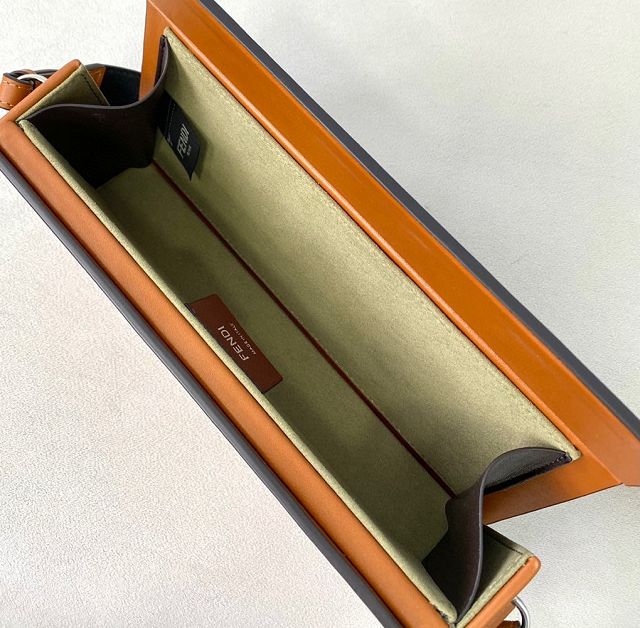 Fendi original calfskin medium case 7VV132 brown