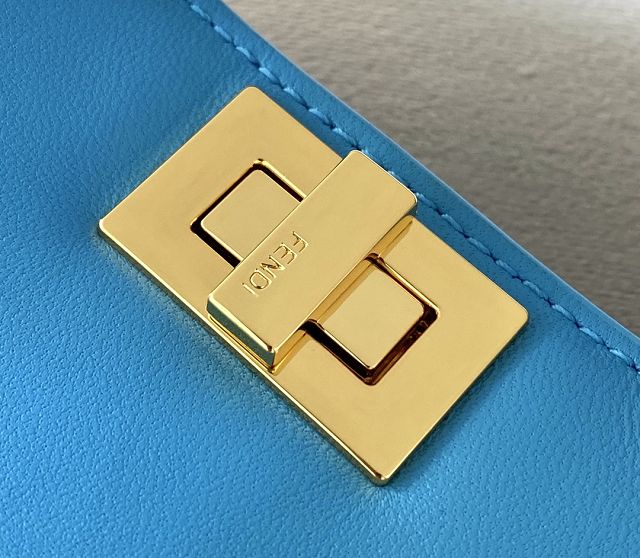 Fendi original calfskin micro peekaboo IseeU bag 8BN225 blue