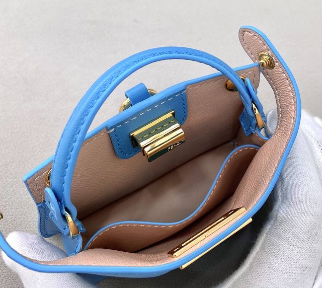 Fendi original calfskin micro peekaboo IseeU bag 8BN225 blue