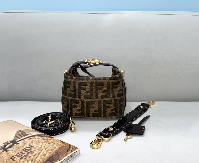 Fendi original fabric mini shoulder bag 8BR165 brown