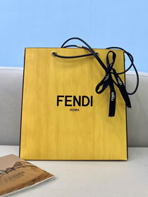 Fendi original suede large shopping bag 8BS031 yellow