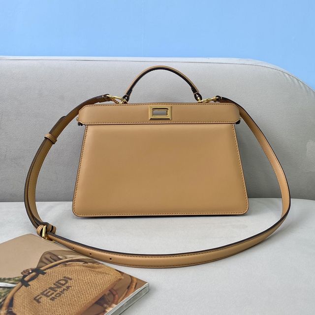 Fendi original calfskin small peekaboo ISeeU bag 8BN330 apricot