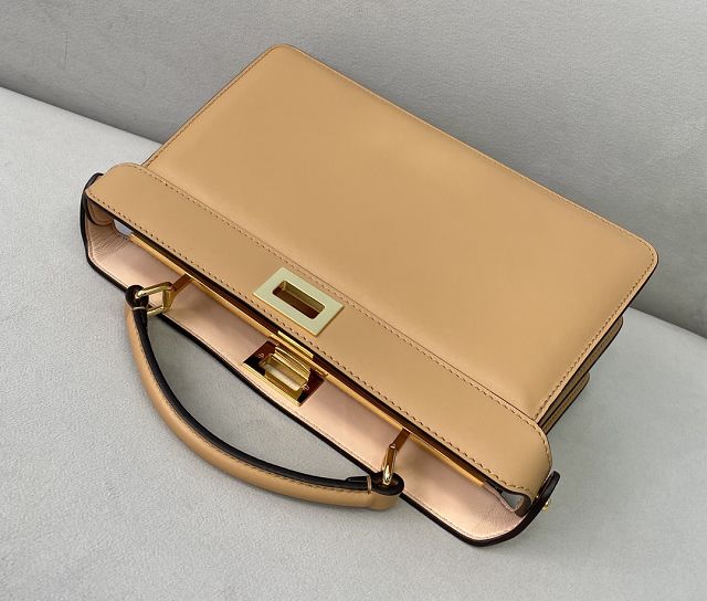 Fendi original calfskin small peekaboo ISeeU bag 8BN330 apricot