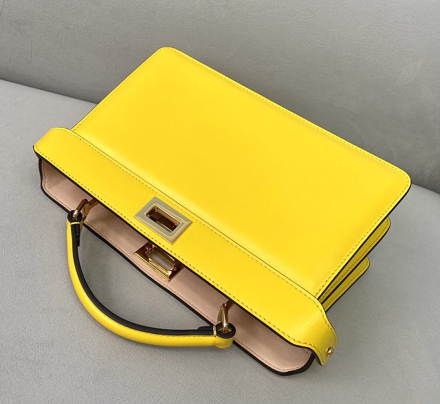 Fendi original calfskin small peekaboo ISeeU bag 8BN330 yellow