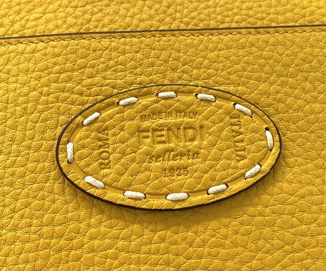 Fendi original grained calfskin medium peekaboo ISeeU bag 8BN321 yellow