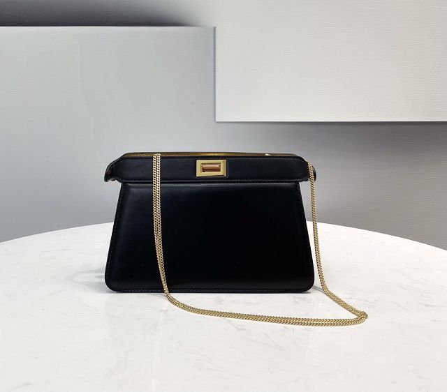 Fendi original lambskin mini peekaboo IseeU bag 8BN235 black