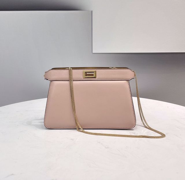 Fendi original lambskin mini peekaboo IseeU bag 8BN235 pink