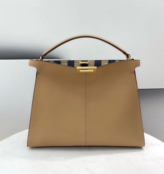 Fendi original calfskin large peekaboo Iseeu tote 7VA528 apricot