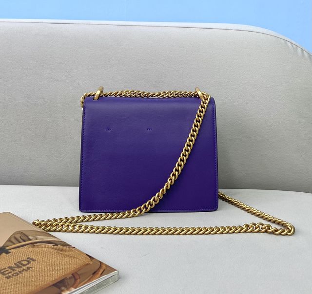 Fendi original calfskin mini kan U bag 8M0513 purple