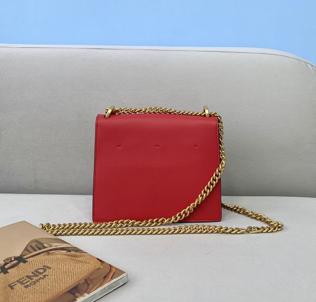 Fendi original calfskin mini kan U bag 8M0513 red