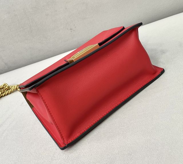 Fendi original calfskin mini kan U bag 8M0513 red