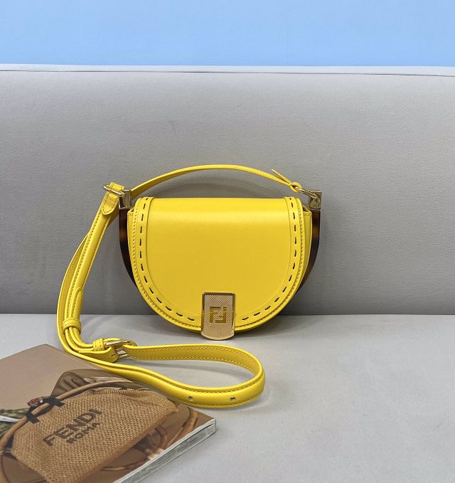 Fendi original calfskin shoulder bag 8BN008 yellow