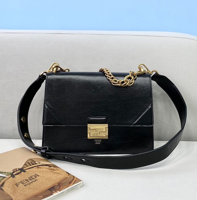 Fendi original calfskin small kan U bag 8M0515 black