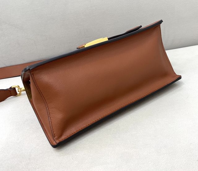 Fendi original calfskin small kan U bag 8M0515 brown