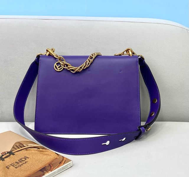 Fendi original calfskin small kan U bag 8M0515 purple