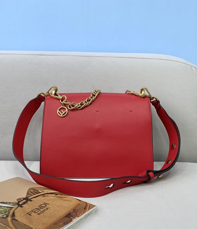 Fendi original calfskin small kan U bag 8M0515 red