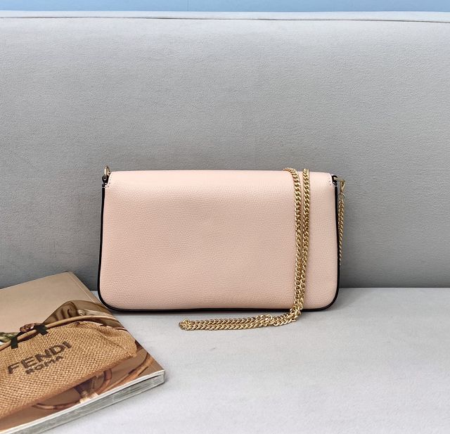 Fendi original calfskin wallet on chain 8BS032 pink
