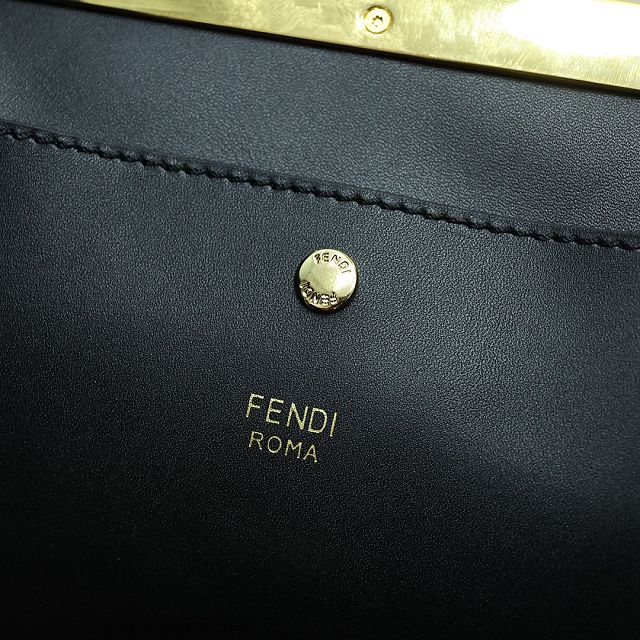 Fendi original calfskin large way handbag 8BH391 black