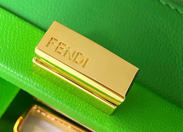 Fendi original lambskin small peekaboo bag 8BN244 green