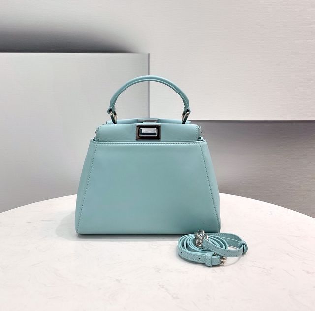 Fendi original lambskin small peekaboo bag 8BN244 light blue