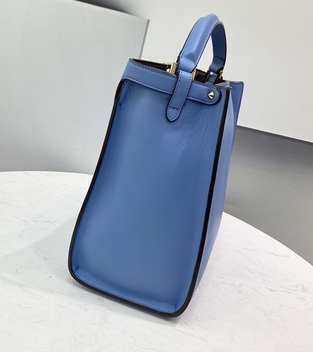 Fendi original calfskin medium peekaboo Iseeu tote 7VA527 blue