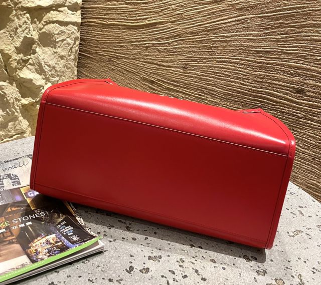 Fendi original calfskin medium sunshine shopper bag 8BH386 red