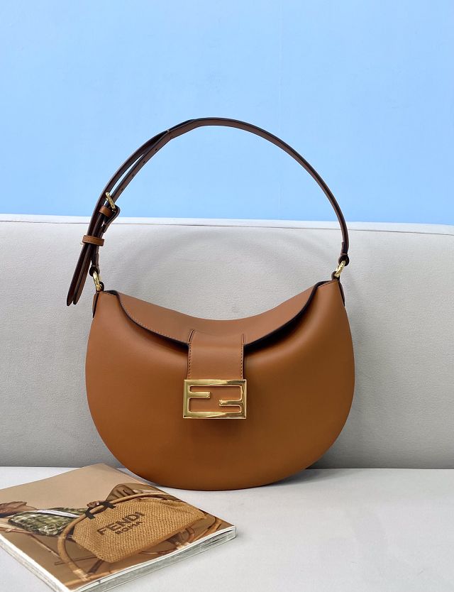 Fendi original calfskin small shoulder bag shopper bag 8BR790 brown