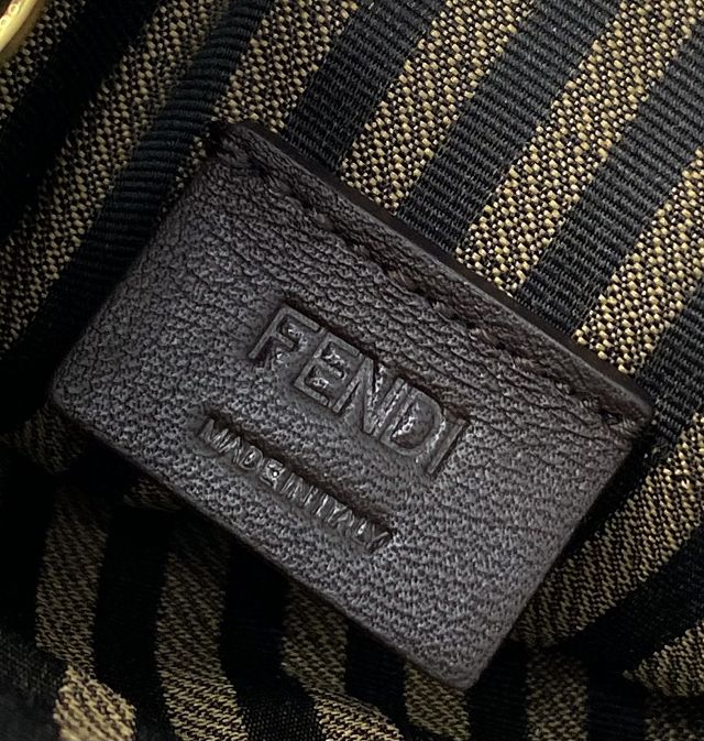 Fendi original raffia mini sunshine shopper bag 8BS051 apricot&black