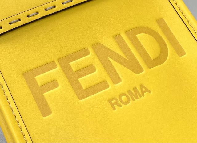 Fendi original calfskin mini sunshine shopper bag 8BS051 yellow