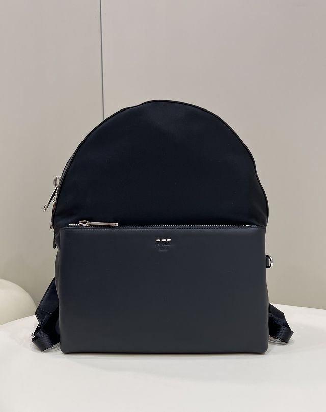 Fendi original calfskin medium backpack 7VZ350 black