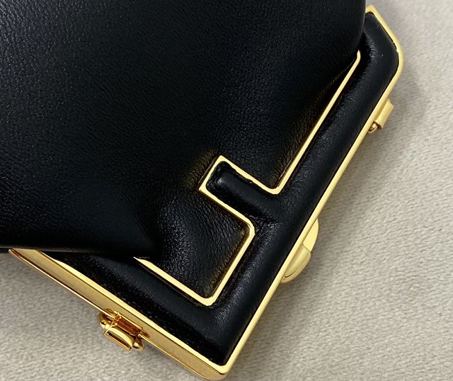 Fendi original lambskin first nano bag 7AS051 black