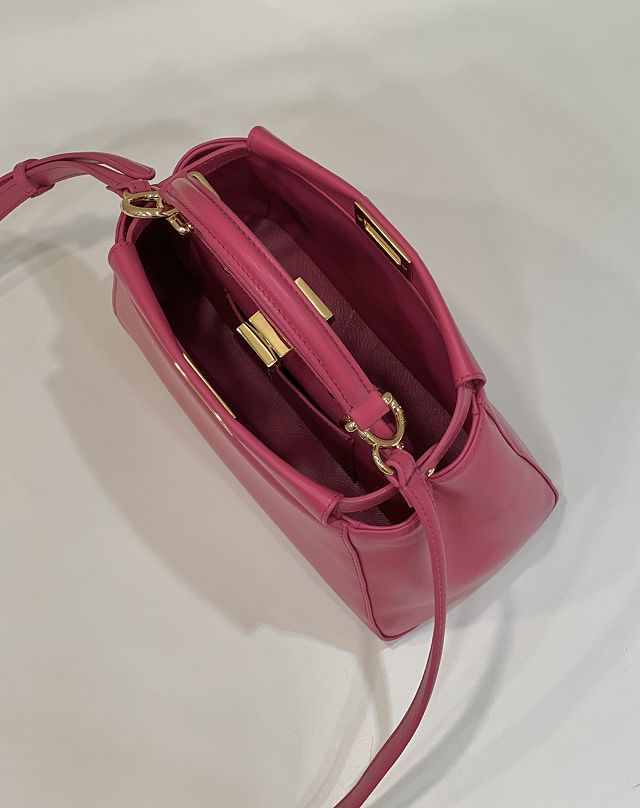 Fendi original lambskin small peekaboo bag 8BN244 rose red