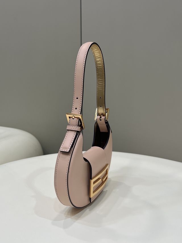 Fendi original calfskin cookie mini hobo bag 8BS065 light pink