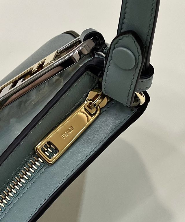 Fendi original calfskin O-Lock swing pouch 8BS068 mint green