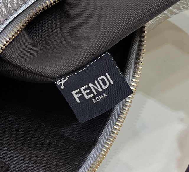 Fendi original calfskin medium fendigraphy bag 8BR799 silver