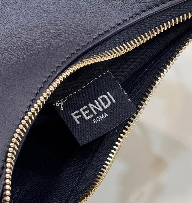 Fendi original calfskin small fendigraphy bag 8BR798 black