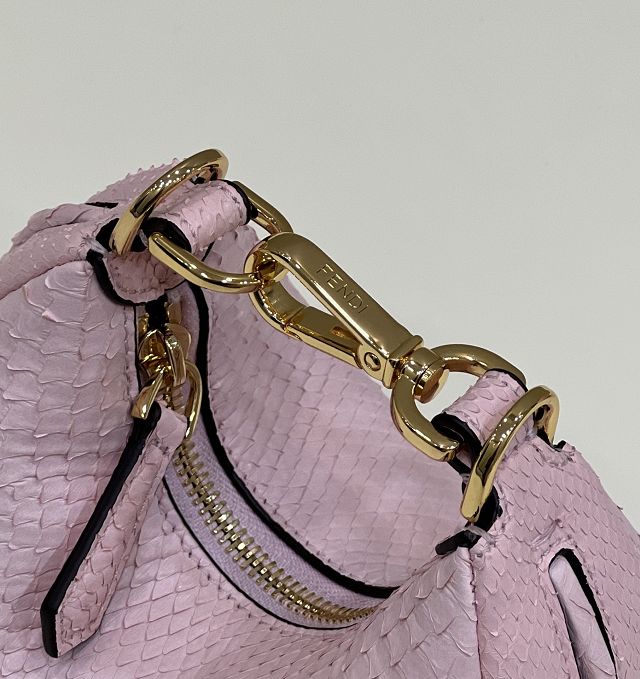 Fendi original python leather nano fendigraphy bag 7AS089 pink