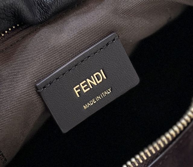 Fendi original suede small fendigraphy bag 8BR798 dark coffee