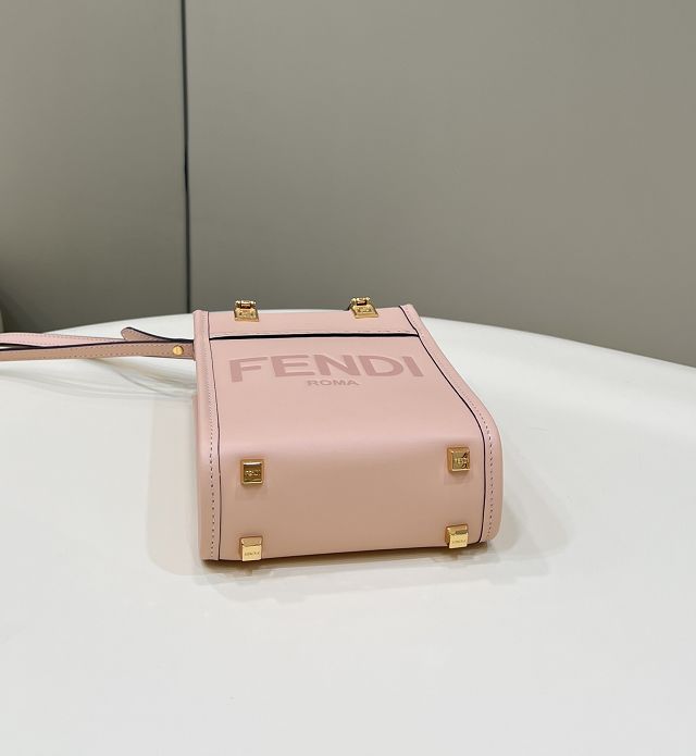 Fendi original calfskin mini sunshine shopper bag 8BS051 pink