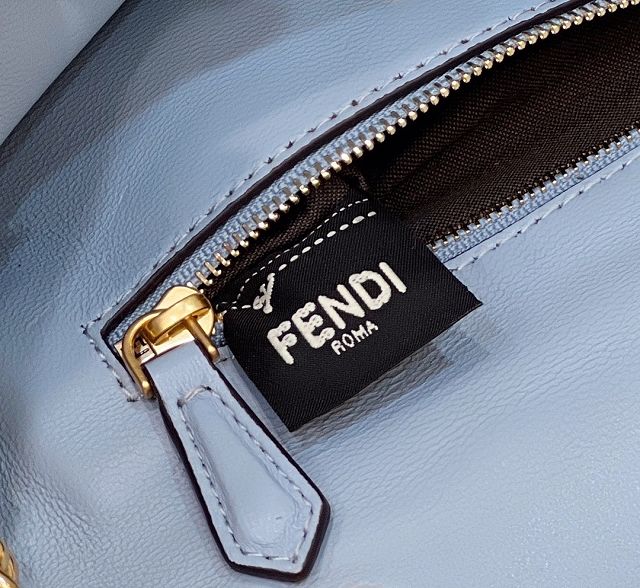 Fendi original lambskin chain baguette bag 8BR793 blue