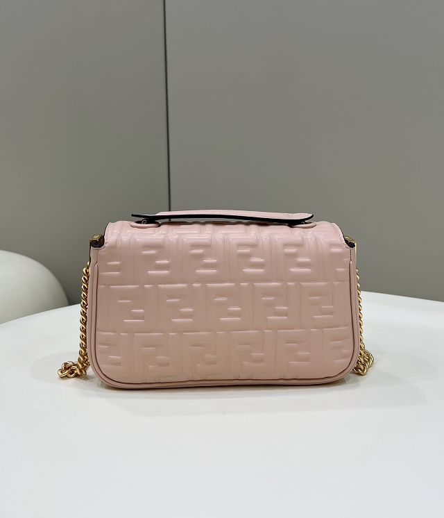 Fendi original lambskin chain baguette bag 8BR793 pink