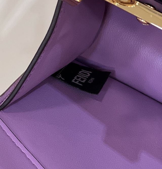 Fendi original lambskin mini peekaboo ISeeU bag 8BN335 purple