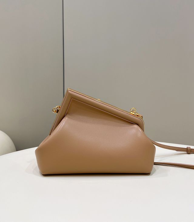 Fendi original lambskin small first bag 8BP129 apricot