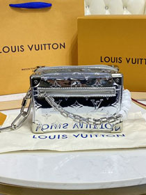 Louis vuitton original calfskin mini soft trunk M68906 silver
