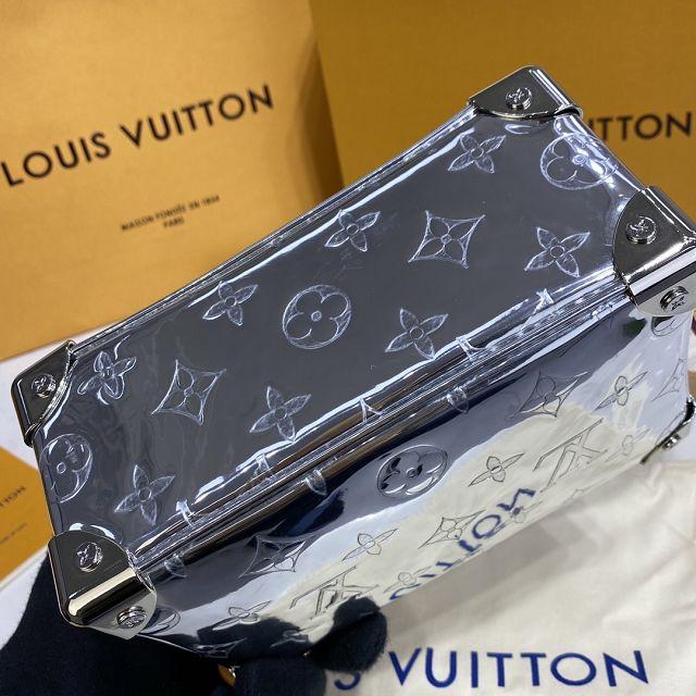 Louis vuitton original calfskin mini soft trunk M68906 silver