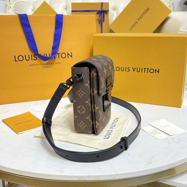 Louis vuitton original monogram canvas s-lock wearable wallet M81522 black